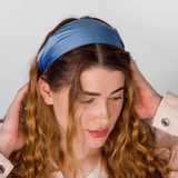 Air Force Blue Pure Silk Headband - NOCHKA