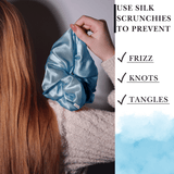 Air Force Jumbo Scrunchie – 100% Pure Mulberry Silk, Perfect for All Hair Types - NOCHKA