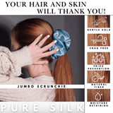 Air Force Jumbo Scrunchie – 100% Pure Mulberry Silk, Perfect for All Hair Types - NOCHKA