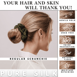 Avocado Regular Scrunchie – 100% Pure Mulberry Silk, Perfect for All Hair Types - NOCHKA