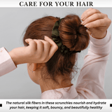 Avocado Skinny Scrunchie – 100% Pure Mulberry Silk, Perfect for All Hair Types - NOCHKA