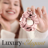 Baby Pink Skinny Scrunchie – 100% Pure Mulberry Silk, Perfect for All Hair Types - NOCHKA