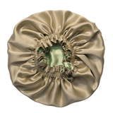 Beige and Lint Reversible Bonnet - NOCHKA