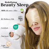 Beige Pure Silk Sleep Mask - NOCHKA