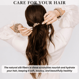 Beige Ultra Skinny Scrunchie – 100% Pure Mulberry Silk, Perfect for All Hair Types - NOCHKA
