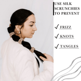 Beige Ultra - Skinny Silk Scrunchies (Set of 5) - NOCHKA