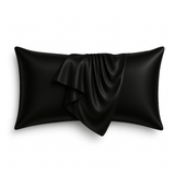 Black 100% Pure Mulberry Silk Pillowcase - Envelope - NOCHKA