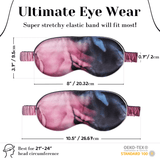 Blue & Blush Tie Dye Pure Silk Sleep Mask - NOCHKA