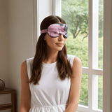 Blue & Blush Tie Dye Pure Silk Sleep Mask - NOCHKA