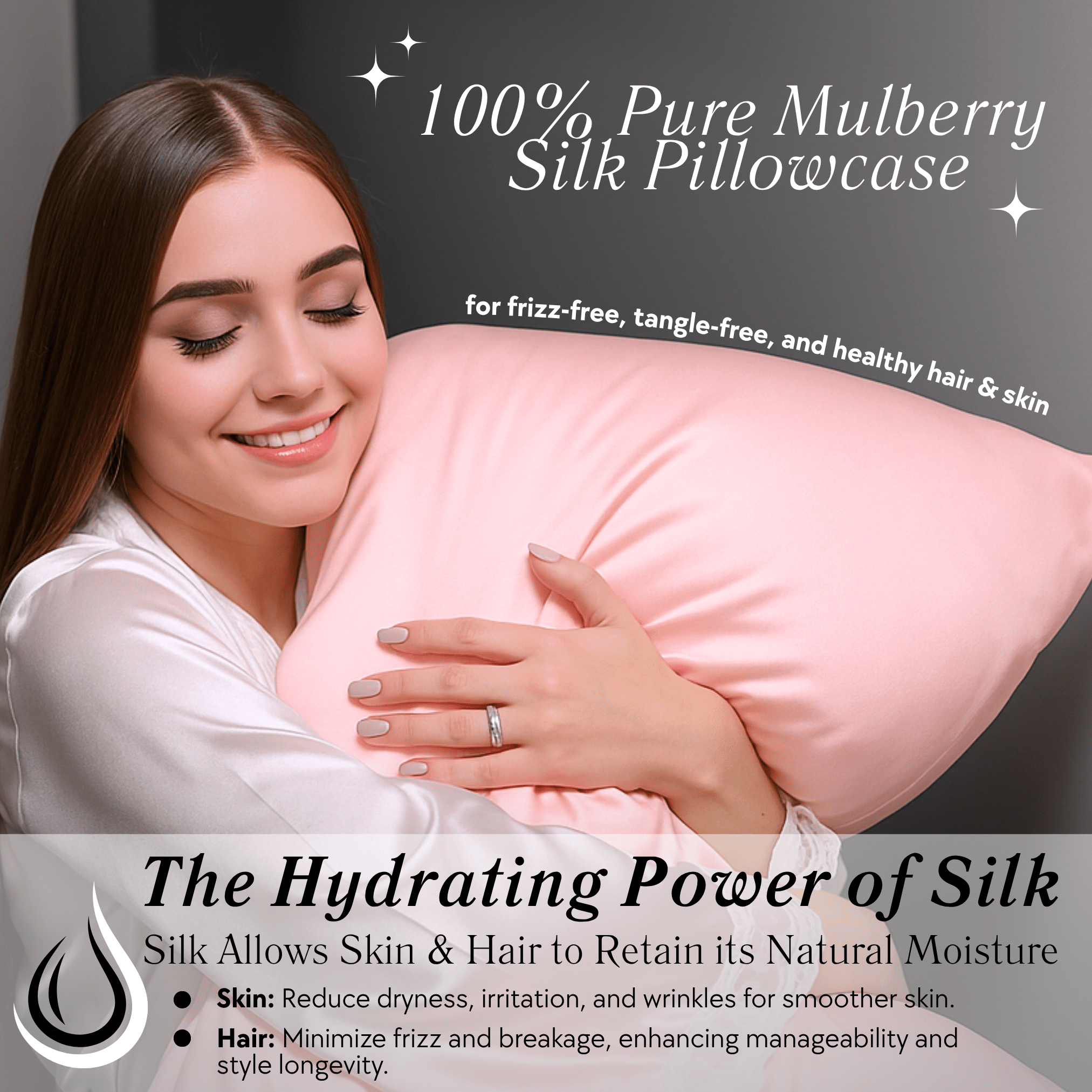 Blush 100% Pure Mulberry Silk Pillowcase - Envelope - NOCHKA