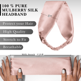 Blush Pure Silk Headband - NOCHKA