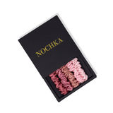 Blush Shades Ultra - Skinny Silk Scrunchies (Set of 5) - NOCHKA