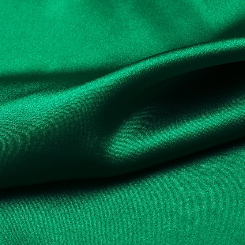 Bottle Green 100% Pure Mulberry Silk Fabric 19mm 44" Width Pre - Cut Silk Fabric - NOCHKA