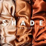 Bronze Shades of 3 Regular Mulberry Silk Scrunchies | 100% Silk - NOCHKA