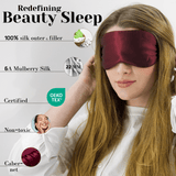 Burgundy Pure Silk Sleep Mask - NOCHKA