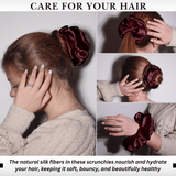 Cabernet Jumbo Scrunchie – 100% Pure Mulberry Silk, Perfect for All Hair Types - NOCHKA