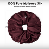 Cabernet Jumbo Scrunchie – 100% Pure Mulberry Silk, Perfect for All Hair Types - NOCHKA
