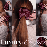 Cabernet Jumbo Scrunchie – 100% Pure Mulberry Silk, Perfect for All Hair Types - NOCHKA
