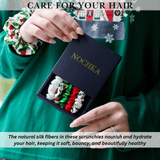 Christmas Shades Ultra - Skinny Silk Scrunchies (Set of 5) - NOCHKA