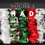 Christmas Shades Ultra - Skinny Silk Scrunchies (Set of 5) - NOCHKA