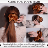 Copper Jumbo Scrunchie – 100% Pure Mulberry Silk, Perfect for All Hair Types - NOCHKA