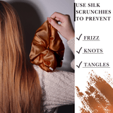 Copper Jumbo Scrunchie – 100% Pure Mulberry Silk, Perfect for All Hair Types - NOCHKA