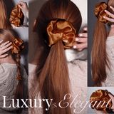 Copper Jumbo Scrunchie – 100% Pure Mulberry Silk, Perfect for All Hair Types - NOCHKA