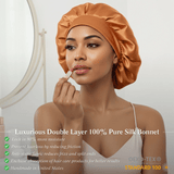 Copper Pure Mulberry Silk Medical Bonnet – Reversible & Durable - NOCHKA