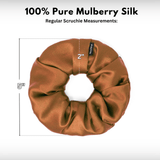 Copper Regular Scrunchie – 100% Pure Mulberry Silk, Perfect for All Hair Types - NOCHKA