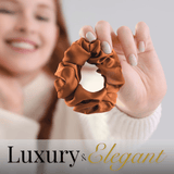 Copper Skinny Scrunchie – 100% Pure Mulberry Silk, Perfect for All Hair Types - NOCHKA