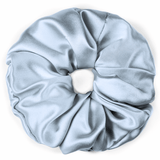 Coronet Blue Jumbo Scrunchie – 100% Pure Mulberry Silk, Perfect for All Hair Types - NOCHKA