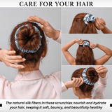 Coronet Blue Regular Scrunchie – 100% Pure Mulberry Silk, Perfect for All Hair Types - NOCHKA