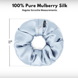 Coronet Blue Regular Scrunchie – 100% Pure Mulberry Silk, Perfect for All Hair Types - NOCHKA