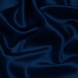 Dark Blue 100% Pure Mulberry Silk Fabric 19mm 44" Width Pre - Cut Silk Fabric - NOCHKA