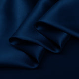 Dark Blue 100% Pure Mulberry Silk Fabric 19mm 44" Width Pre - Cut Silk Fabric - NOCHKA