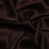 Dark Brown 100% Pure Mulberry Silk Fabric 19mm 44" Width Pre - Cut Silk Fabric - NOCHKA