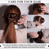 Dark Brown Jumbo Scrunchie – 100% Pure Mulberry Silk, Perfect for All Hair Types - NOCHKA