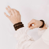 Dark Brown Ultra Skinny Scrunchie – 100% Pure Mulberry Silk, Perfect for All Hair Types - NOCHKA