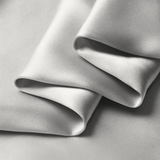 Dark Silver 100% Pure Mulberry Silk Fabric 19mm Cut - to - Size Silk Fabric - NOCHKA
