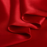 Deep Red 100% Pure Mulberry Silk Fabric 19mm 44" Width Pre - Cut Silk Fabric - NOCHKA