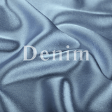 Denim & Black Pure Mulberry Silk Bonnet – Reversible & Durable - NOCHKA