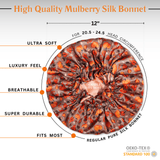 Fall Theme Pure Mulberry Silk Bonnet – Reversible & Durable - NOCHKA