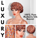 Fall Theme Pure Mulberry Silk Bonnet – Reversible & Durable - NOCHKA