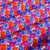 Floral #1 Print 100% Pure Mulberry Silk Fabric 19mm 54" Width Pre - Cut Silk Fabric - NOCHKA