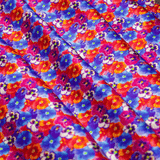 Floral #1 Print 100% Pure Mulberry Silk Fabric 19mm 54" Width Pre - Cut Silk Fabric - NOCHKA