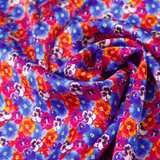 Floral #1 Print 100% Pure Mulberry Silk Fabric 19mm 54" Width Pre - Cut Silk Fabric - NOCHKA
