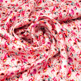 Floral #2 Print 100% Pure Mulberry Silk Fabric 19mm 54" Width Pre - Cut Silk Fabric - NOCHKA
