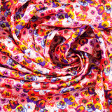 Floral #3 Print 100% Pure Mulberry Silk Fabric 19mm 54" Width Pre - Cut Silk Fabric - NOCHKA