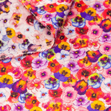 Floral #3 Print 100% Pure Mulberry Silk Fabric 19mm 54" Width Pre - Cut Silk Fabric - NOCHKA