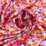 Floral #3 Print 100% Pure Mulberry Silk Fabric 19mm 54" Width Pre - Cut Silk Fabric - NOCHKA